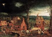 Cornelis Massijs Arrival of the Holy Family in Bethlehem oil painting artist